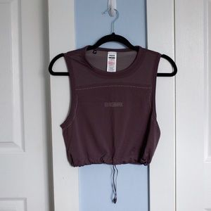 Gymshark crop tee with cinched waist